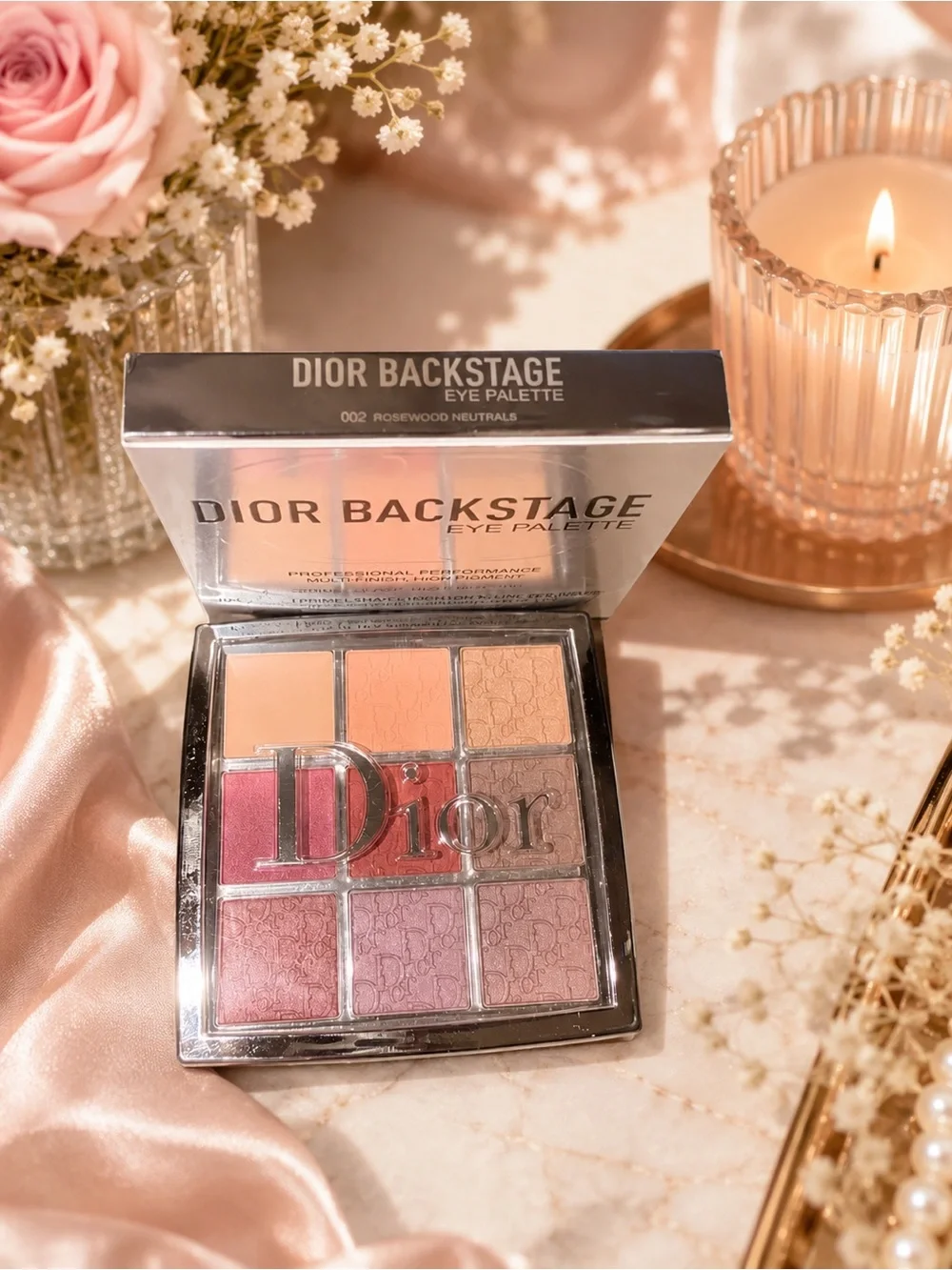 Dior Backstage Eye Palette — Rosewood Neutrals (Pink, Peach, Brown)